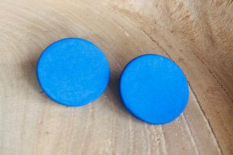 Boucles d'oreilles bleu Majorelle