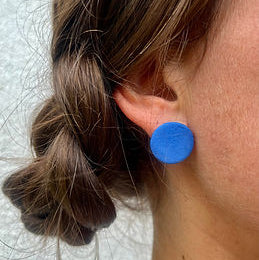 Boucles d'oreilles bleu Majorelle