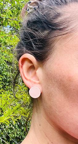Boucles d'oreilles rose poudré