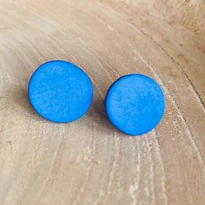 Boucles d'oreilles bleu Majorelle