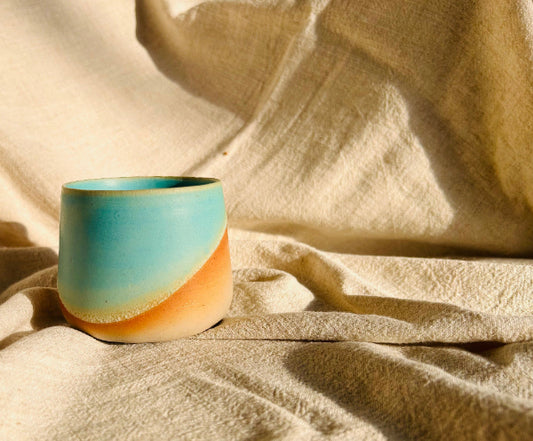 Tasse turquoise redonda