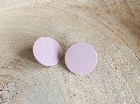 Boucles d'oreilles rose poudré