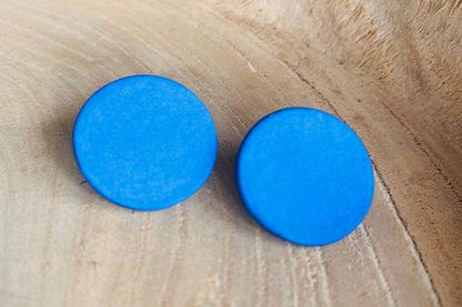 Boucles d'oreilles bleu Majorelle