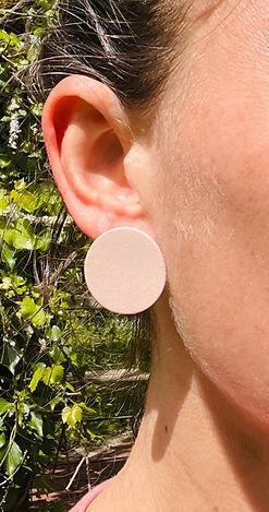 Boucles d'oreilles rose poudré