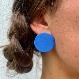 Boucles d'oreilles bleu Majorelle
